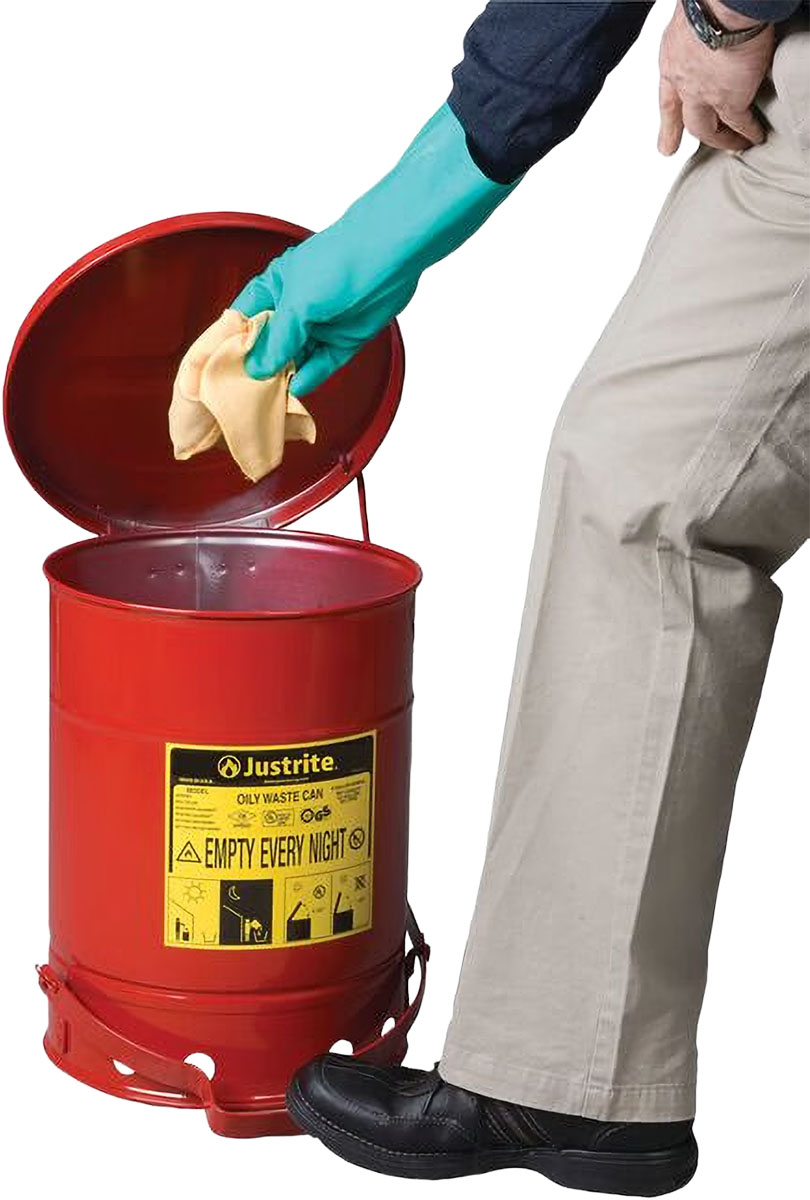 justrite-09100-6-gallon-foot-oily-waste-can-operated-self-closing-cover-red-5