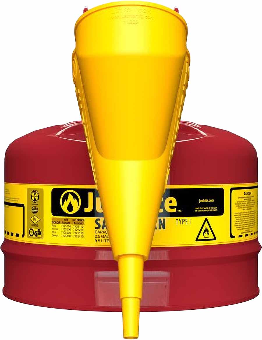 justrite-7125110-2-5-gallon-steel-safety-can-for-flammables-type-1-funnel-flame-arrester-red-2