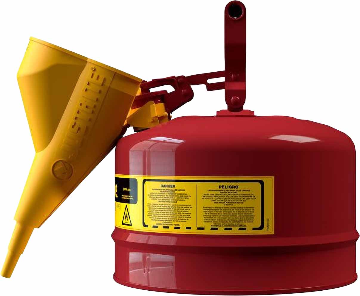justrite-7125110-2-5-gallon-steel-safety-can-for-flammables-type-1-funnel-flame-arrester-red-3