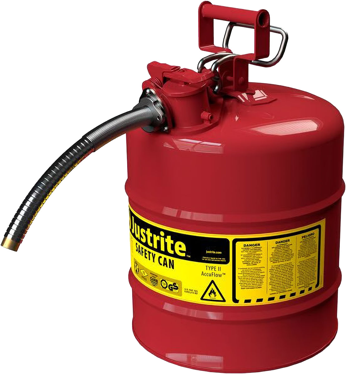 justrite-7250130-5-gallon-1-inch-metal-hose-type-2-accuflow-flammable-safety-can-red-2