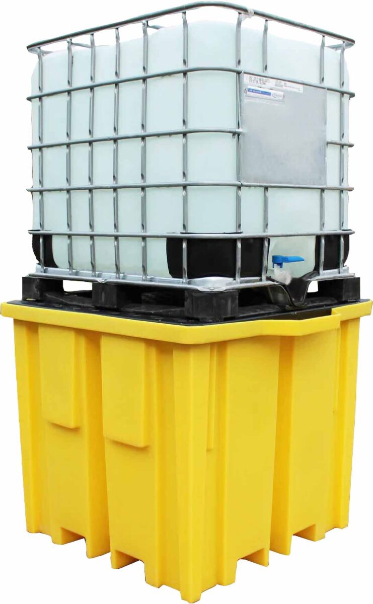 romold bb1fw ibc spill pallet with 4 way flt access for 1 x 1000ltr ibc 1