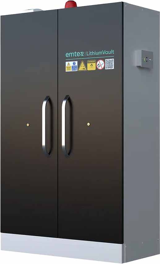 romold ch l5f2pg16k 2 door lithiumvault firepro cabinet with control panel charging 1