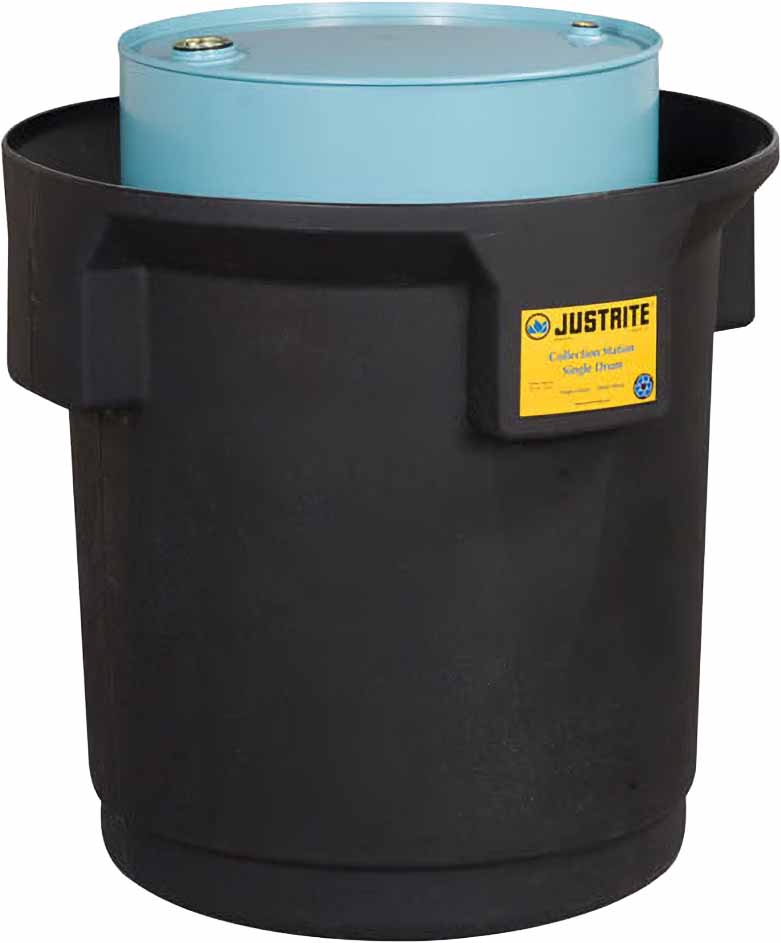 justrite 28685 tekli varil toplama merkezi 55 galon varil icin ecopolyblend siyah 1